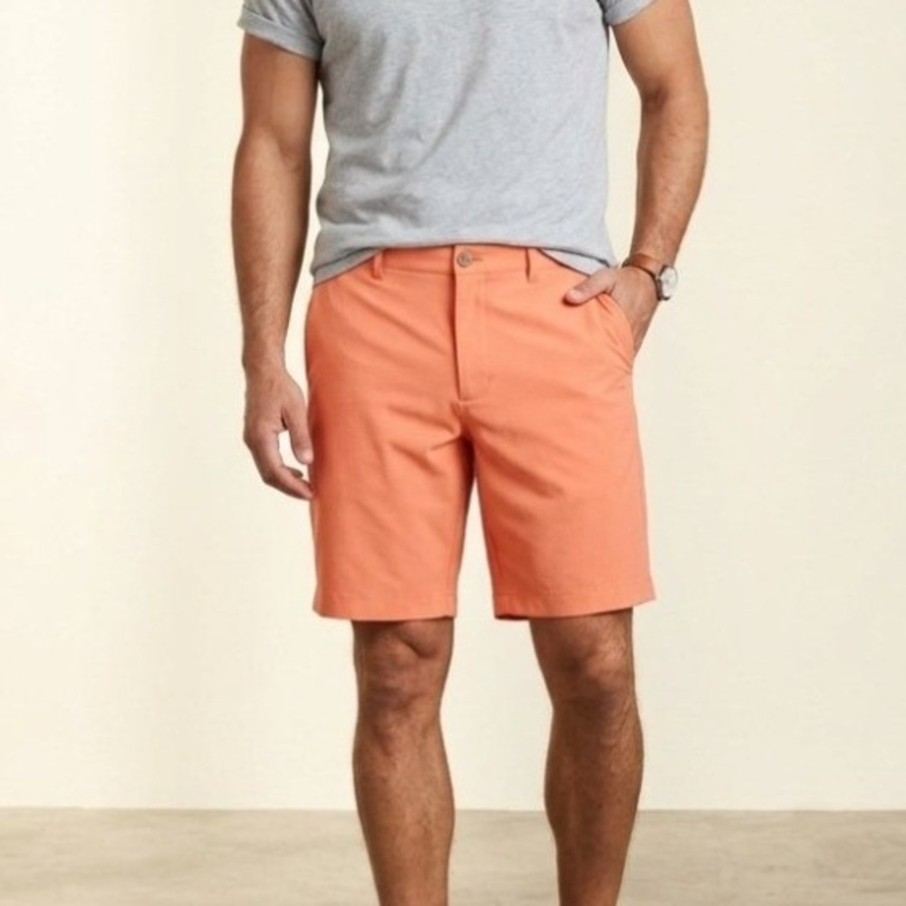 Tommy Bahama Chip Shot Shorts Mens 38 Daytona Peach UPF 30 Sun Shelter Coastal